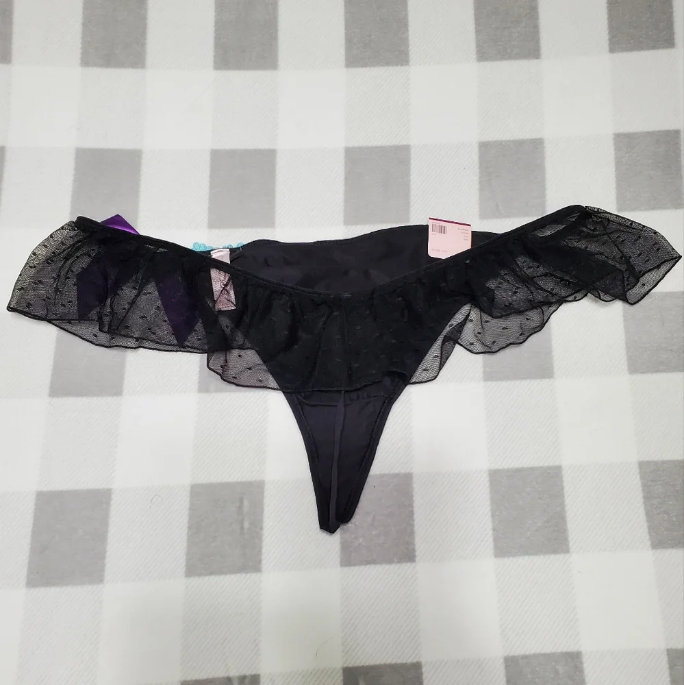 Cacique Bow Ruffle G-String - Picture 4 of 7